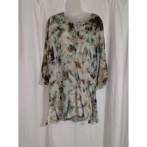 Better Living Silky Soft 100% Cotton Tie Dye Boho Hippie Tunic Sz M